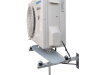 Pancake 4 NEO dräneringstråg med dräneringskit under en Panasonic värmepump