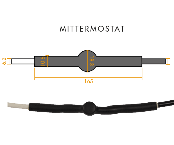 Värmekabel 15w/m, lågeffekts med mitt-termostat